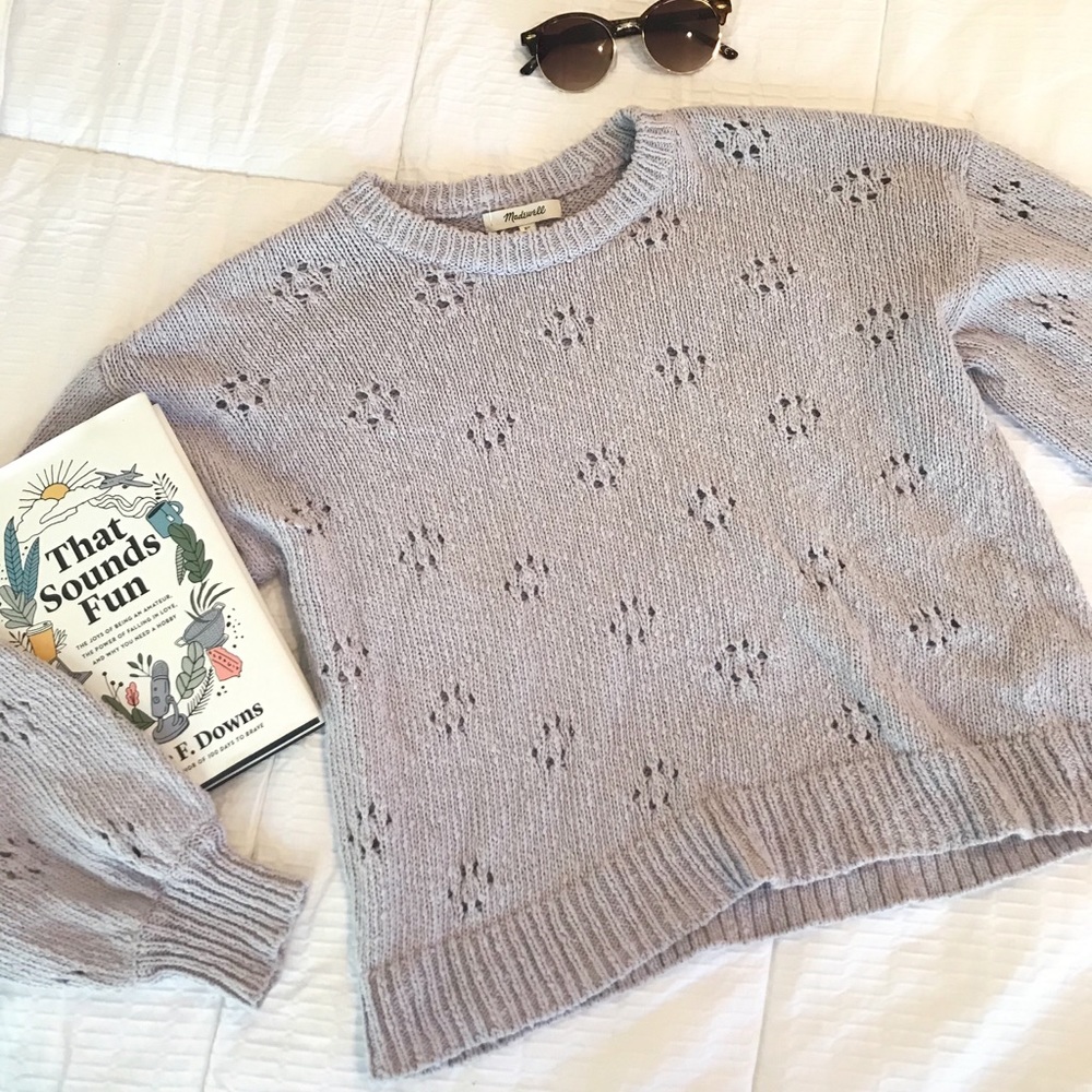 Madewell Floral Pointelle Sweater